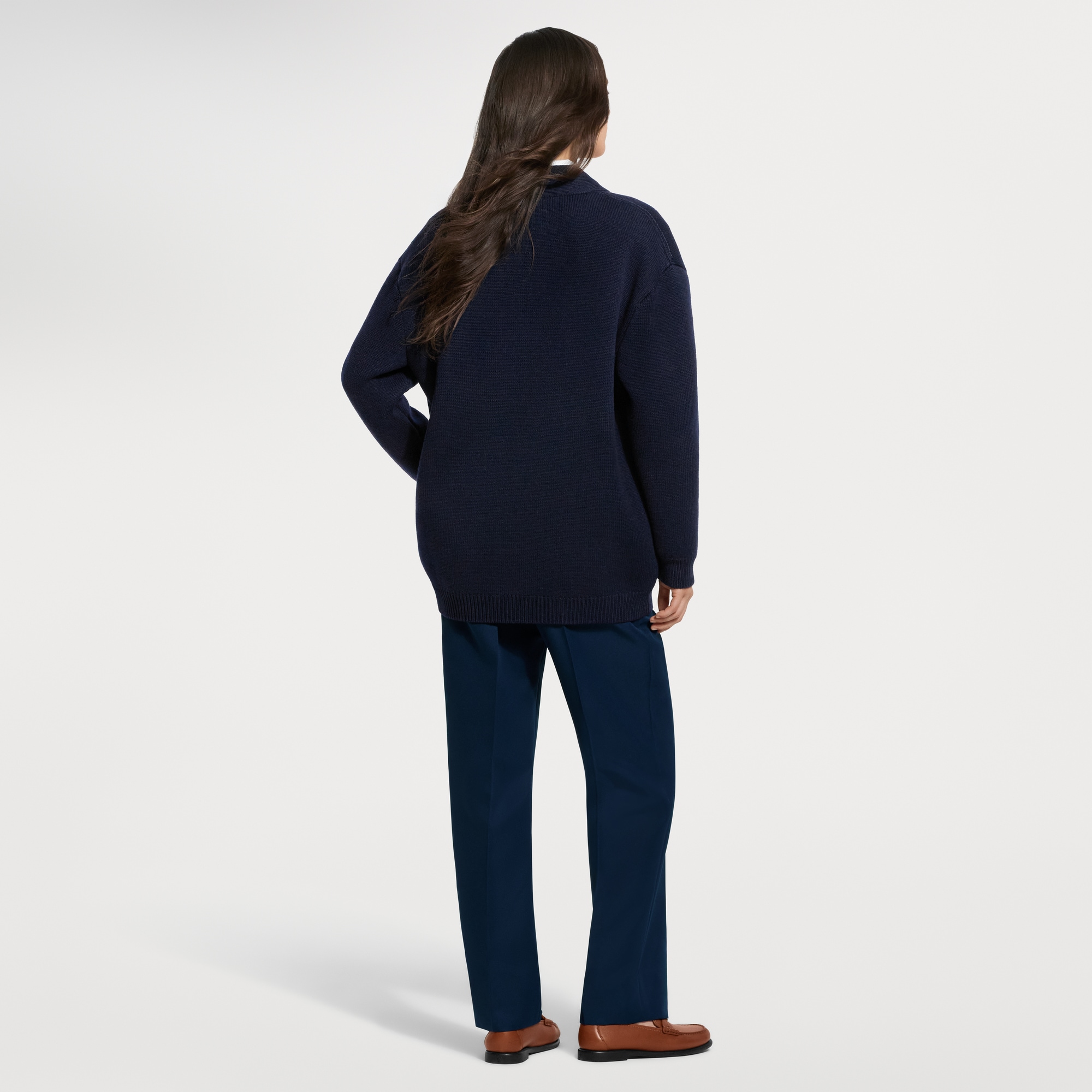 Anchor Button Oversized Cardigan - Ready-to-Wear | LOUIS VUITTON
